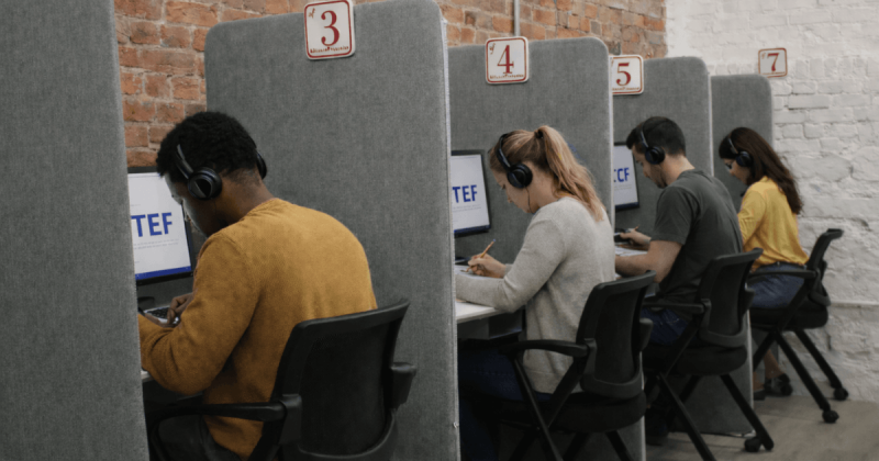 French language exam room at the Alliance Française of Montreal